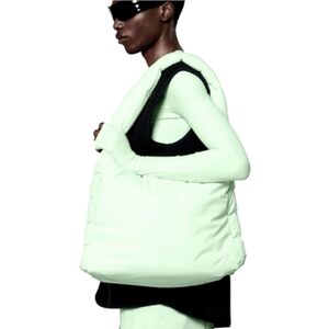 NWT RAINS Loop Shopper Puffer Bag in Mineral Mint Green